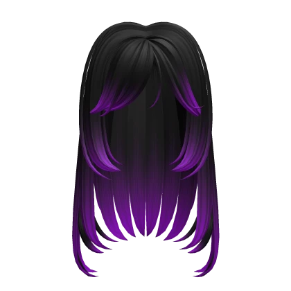 ɞ | side parted purple and black long grunge hair 