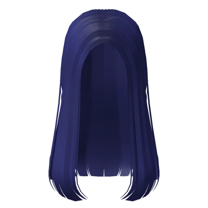 Sleek Blunt Hair in Navy Blue