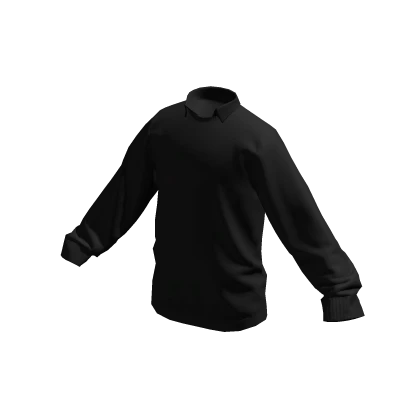 Black Sweater Over Black Shirt