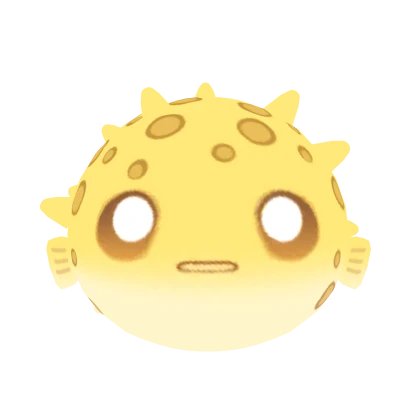 Shiny Puffer Fish Head