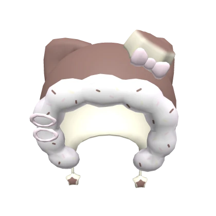 Pastel fluffy hood flan pudding bow star drizzle