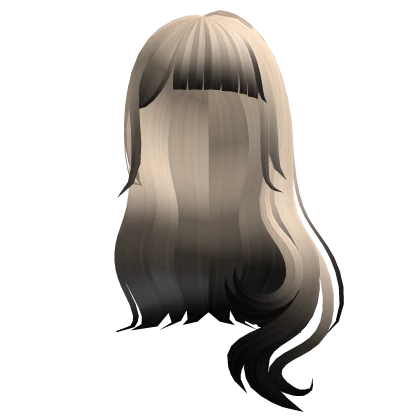 Blonde Black Ombre Long Curly Wavy Hair with Bangs