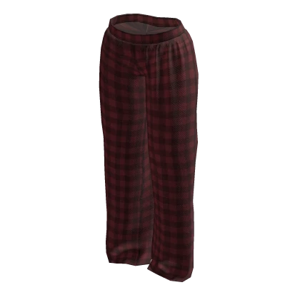 red plaid pajama sweats