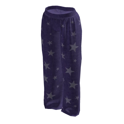 purple pajama sweats stars