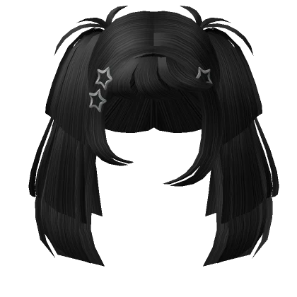 Gritty Chopped Longstruck Pigtails (Black)