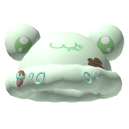 ♡ cute mint froggi kawaii hat ♡
