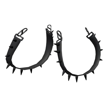 BLACK SPIKEY SUSPENDERS