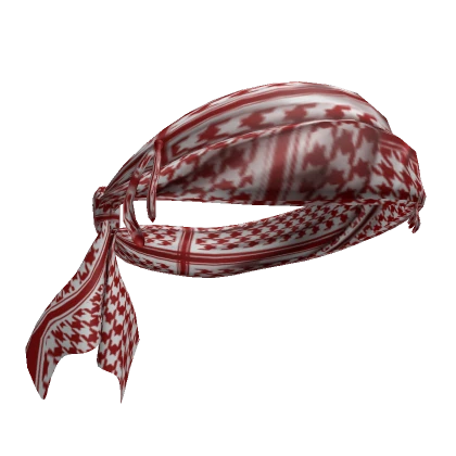 Palestine Red Houndstooth Headscarf [for locs]