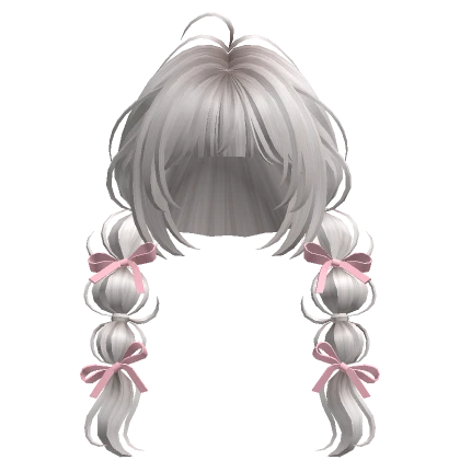 Bubble Braids w/ Ribbons(Silver)