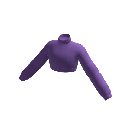 turtle neck crop top sweater purple