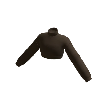 turtle neck crop top sweater brown