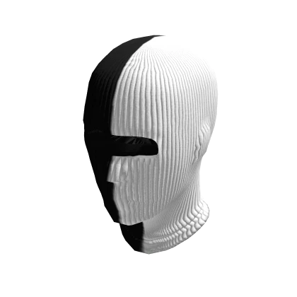 black and white ski mask