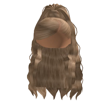 Blonde Ponytail with Side Swoop