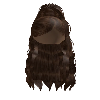 Brown Ponytail with Side Swoop