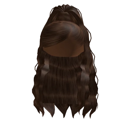 Brown Ponytail with Side Swoop