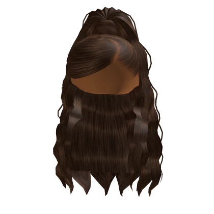 Brown Ponytail with Side Swoop