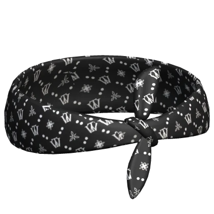 black designer bandana headband