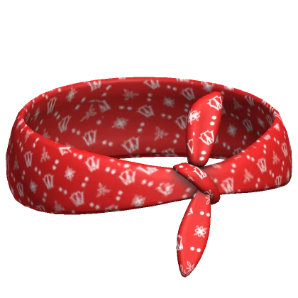 red designer bandana headband