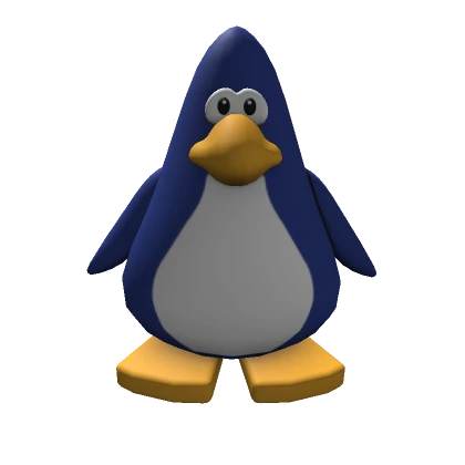 Comically Blue Penguin