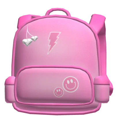 Preppy Pink Backpack w/ Stickers 3.0