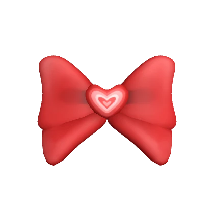 Preppy red valentines bow 