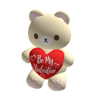 ♡ kawaii valentines bear plushie (holdable)