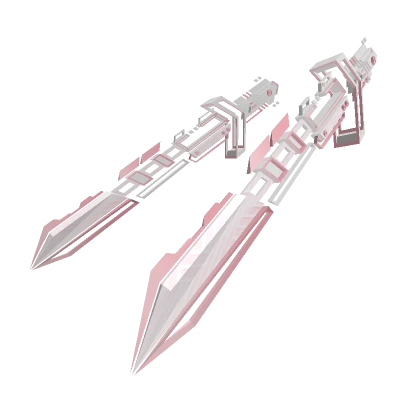 [3.0] White Pink Dual Waist Cyberpunk Sword