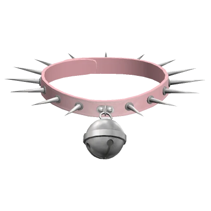 Spiked Bell Choker Pink 3.0