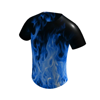 Cool Icy Blue Glowing Fire Gamer Flames T-Shirt