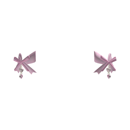 ♡ cute pink creepy eye double bows