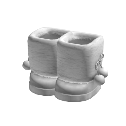 Fluffy Fur Winter Pom-pom Boots in White