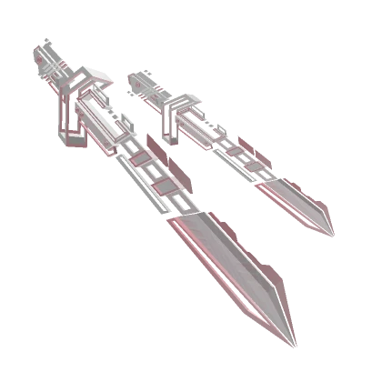 [2.0] White Pink Dual Waist Cyberpunk Sword