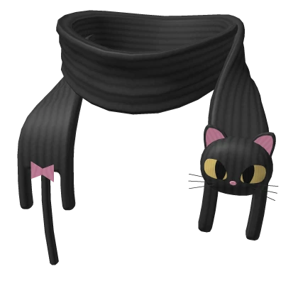 🍀Kawaii Comfy Kitty Scarf Black