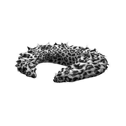 [1.0] Grey Leopard Fur Collar