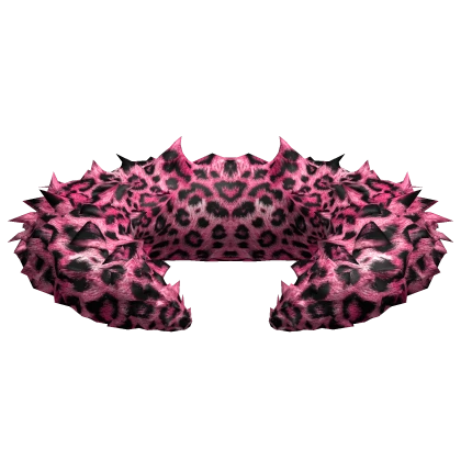 [3.0] Pink Leopard Fur Collar