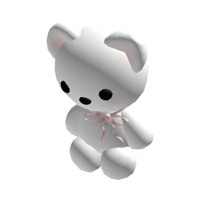 Holdable bear w/ pink bow