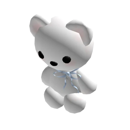 Holdable bear w/ blue bow