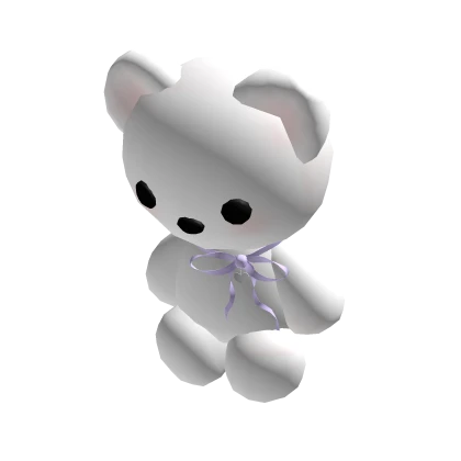 Holdable bear w/ purple bow