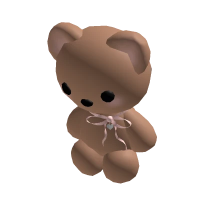 Holdable bear w/ pink bow