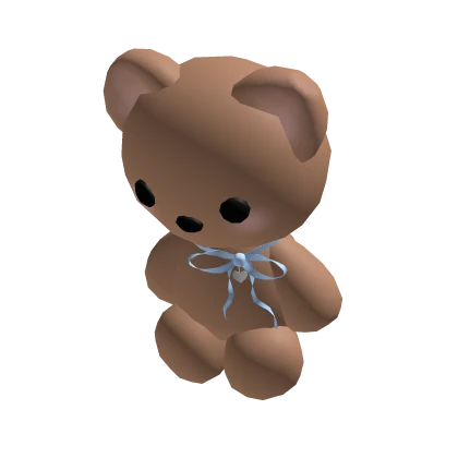 Holdable bear w/ blue bow