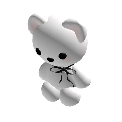 Holdable bear w/ black bow