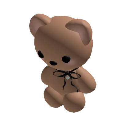 Holdable bear w/ black bow