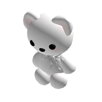 Holdable bear w/ white bow