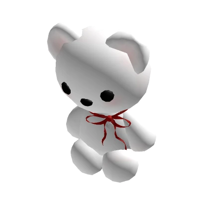 Holdable bear w/ red bow