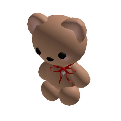 Holdable bear w/ red bow