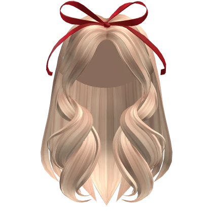 Long Layered Hair w/ Ribbon Bow (Blonde)