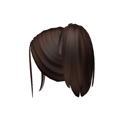 Straight Y2K Messy Hairclip Ponytail in Brown