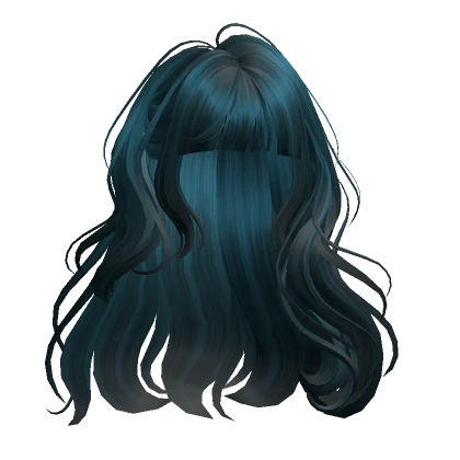 Adorable Long Wavy Hair(Blue Ombre)