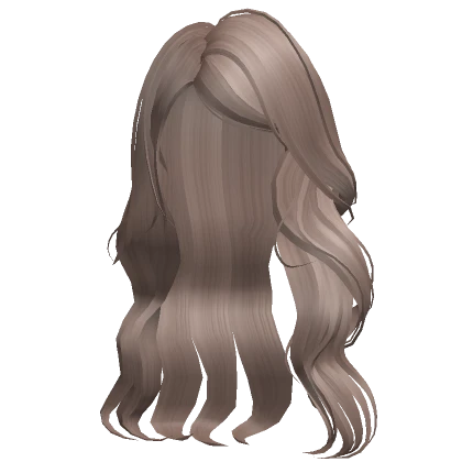 Long Wavy Side-Part Hair (Ash)