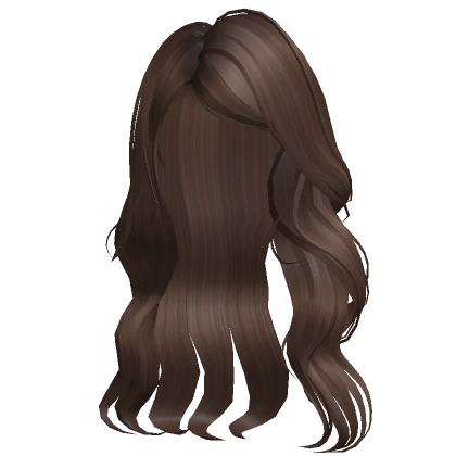 Long Wavy Side-Part Hair (Brown)